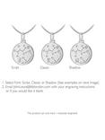 IBB Personalised Sagittarius Star Sign Disc Pendant Necklace, Silver