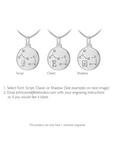 IBB Personalised Scorpio Star Sign Disc Pendant Necklace, Silver