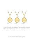 IBB Personalised 9ct Gold Disc Pendant Necklace, Gold