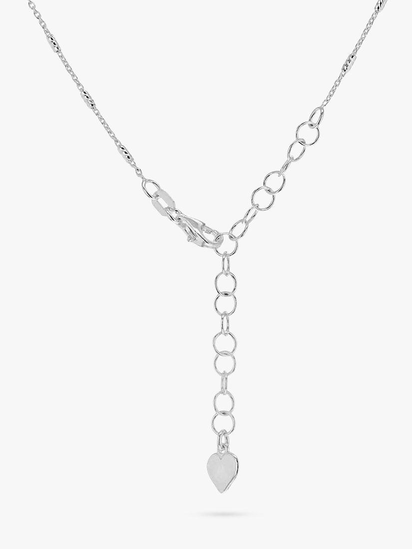 Product image 6 of 7, which shows IBB Personalised Sterling Silver Disc Bar Chain Pendant Necklace, Silver
