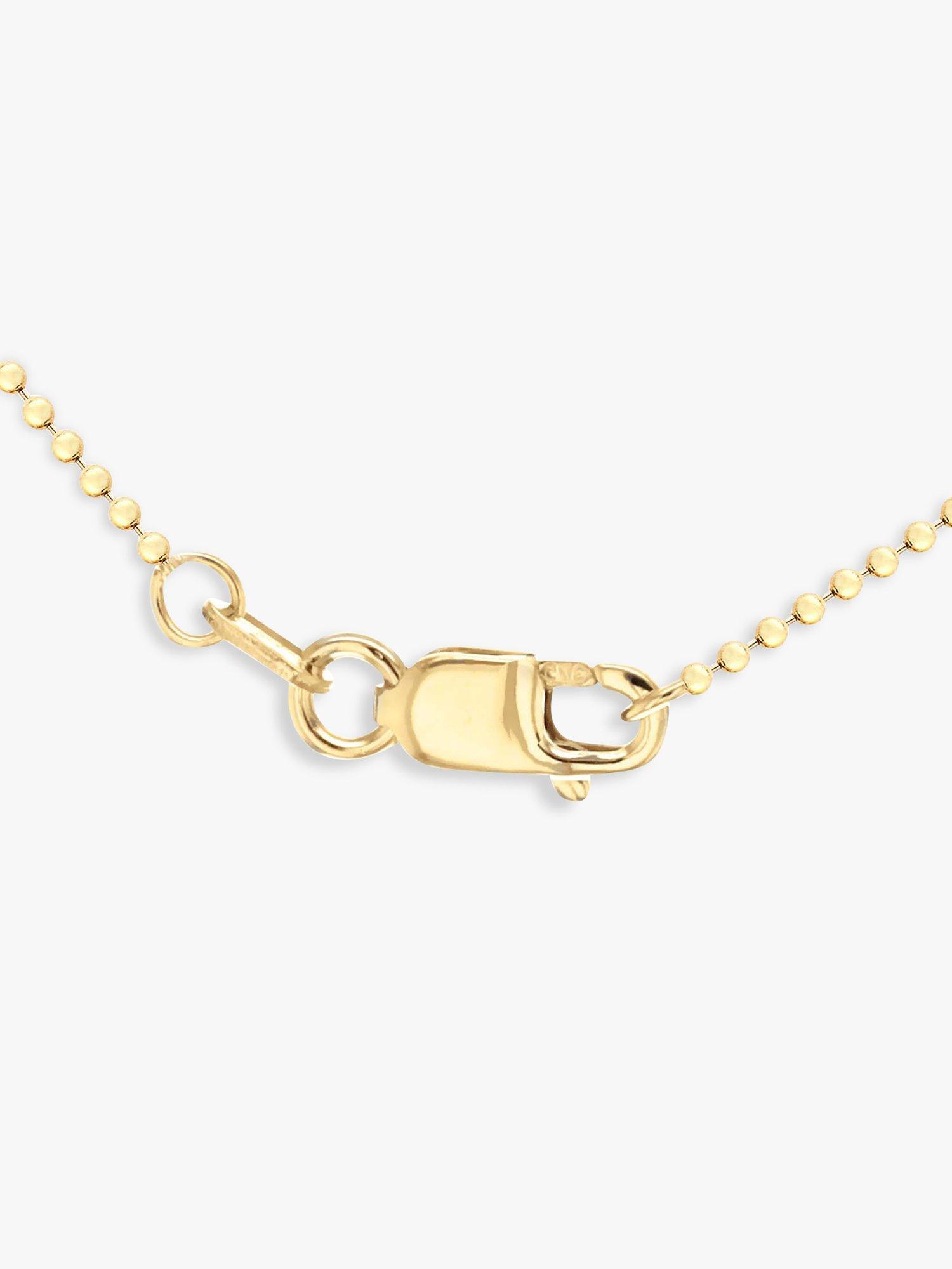Product image 7 of 8, which shows IBB Personalised Dog Tag Pendant Chain Necklace, Gold