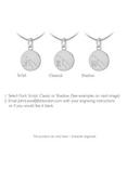 IBB Personalised Taurus Star Sign Disc Pendant Necklace, Silver