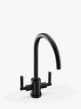 Abode Atlas Monobloc 2 Lever Kitchen Tap, Matt Black
