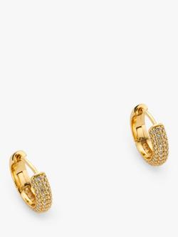 kate spade new york Mini Stone Pave Hoop Earrings, Gold, Gold