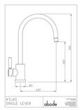Abode Atlas Single Lever Kitchen Mixer Tap, Matt Black