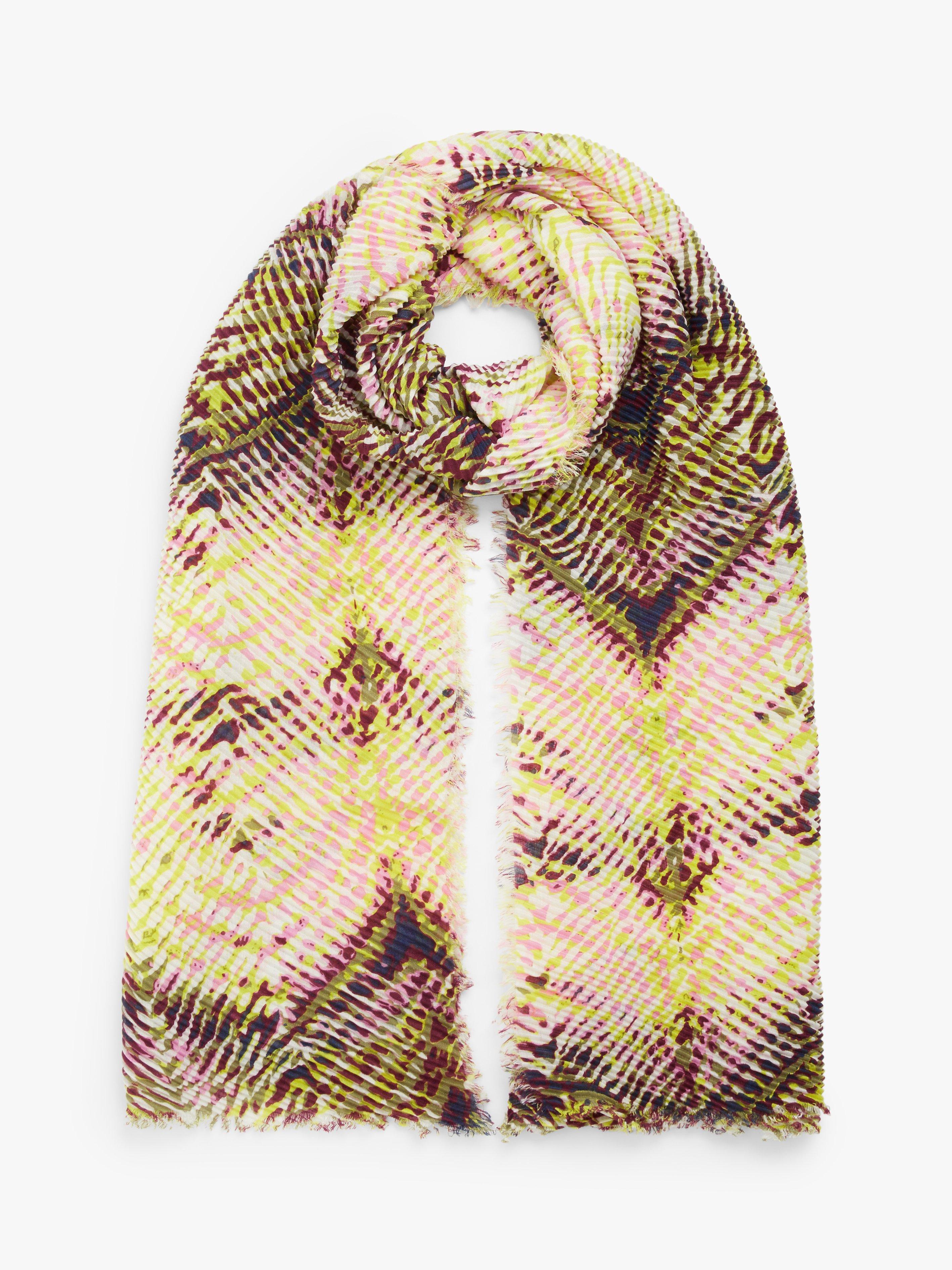 John Lewis & Partners Safari Textured Pleat Scarf