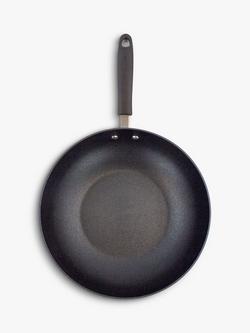 Eaziglide Neverstick Non-Stick Open Wok, 28cm, Silver - view 2, Silver