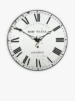 Lascelles London Clockmaker Wall Clock, 36cm, White, White