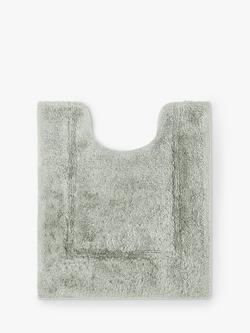 John Lewis Micro-Fresh Deep Pile Pedestal Mat, Silver Grey