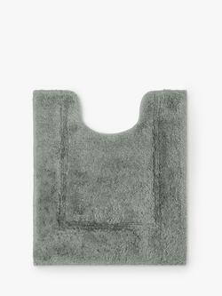 John Lewis Micro-Fresh Deep Pile Pedestal Mat, Dove Grey