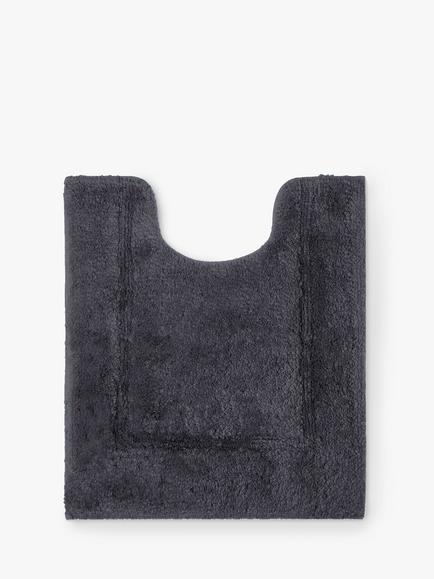 John Lewis Micro-Fresh Deep Pile Pedestal Mat, Dark Steel