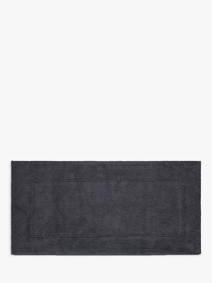 John Lewis Micro-Fresh Extra Large Deep Pile Bath Mat, Dark Steel