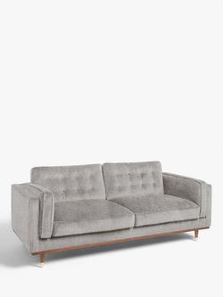 John Lewis + Swoon Lyon Large 3 Seater Sofa, Grey Cotton