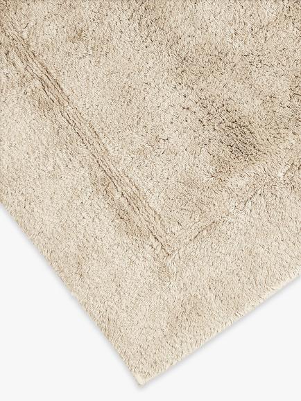 John Lewis Micro-Fresh Extra Large Deep Pile Bath Mat - view 2, Linen