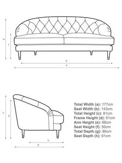 John Lewis + Swoon Radley Medium 2 Seater Sofa - view 2, Grey Cotton