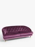 John Lewis + Swoon Radley Large 3 Seater Sofa, Damson Purple Velvet