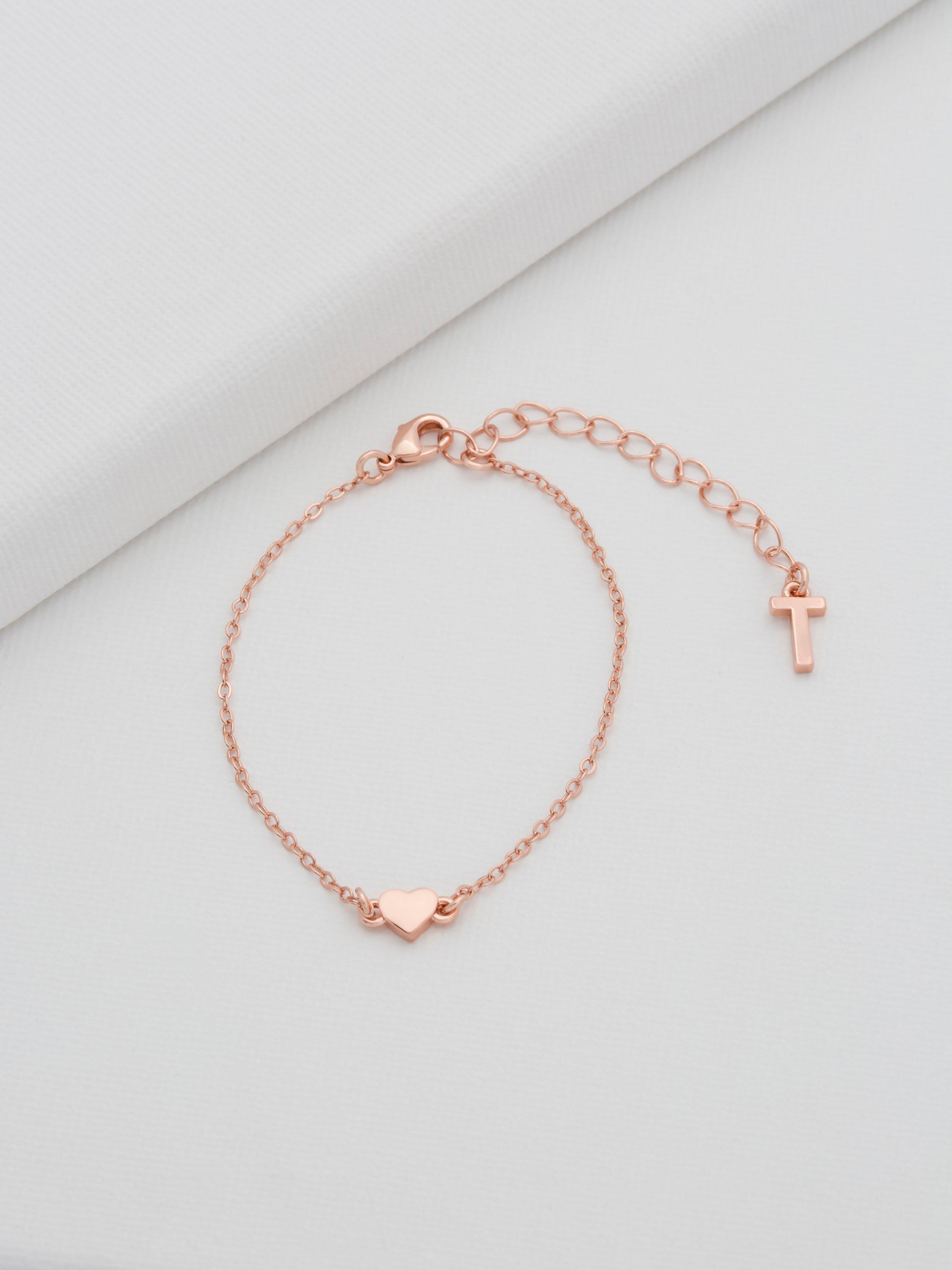Ted Baker Harsaa Heart Chain Bracelet, Rose Gold