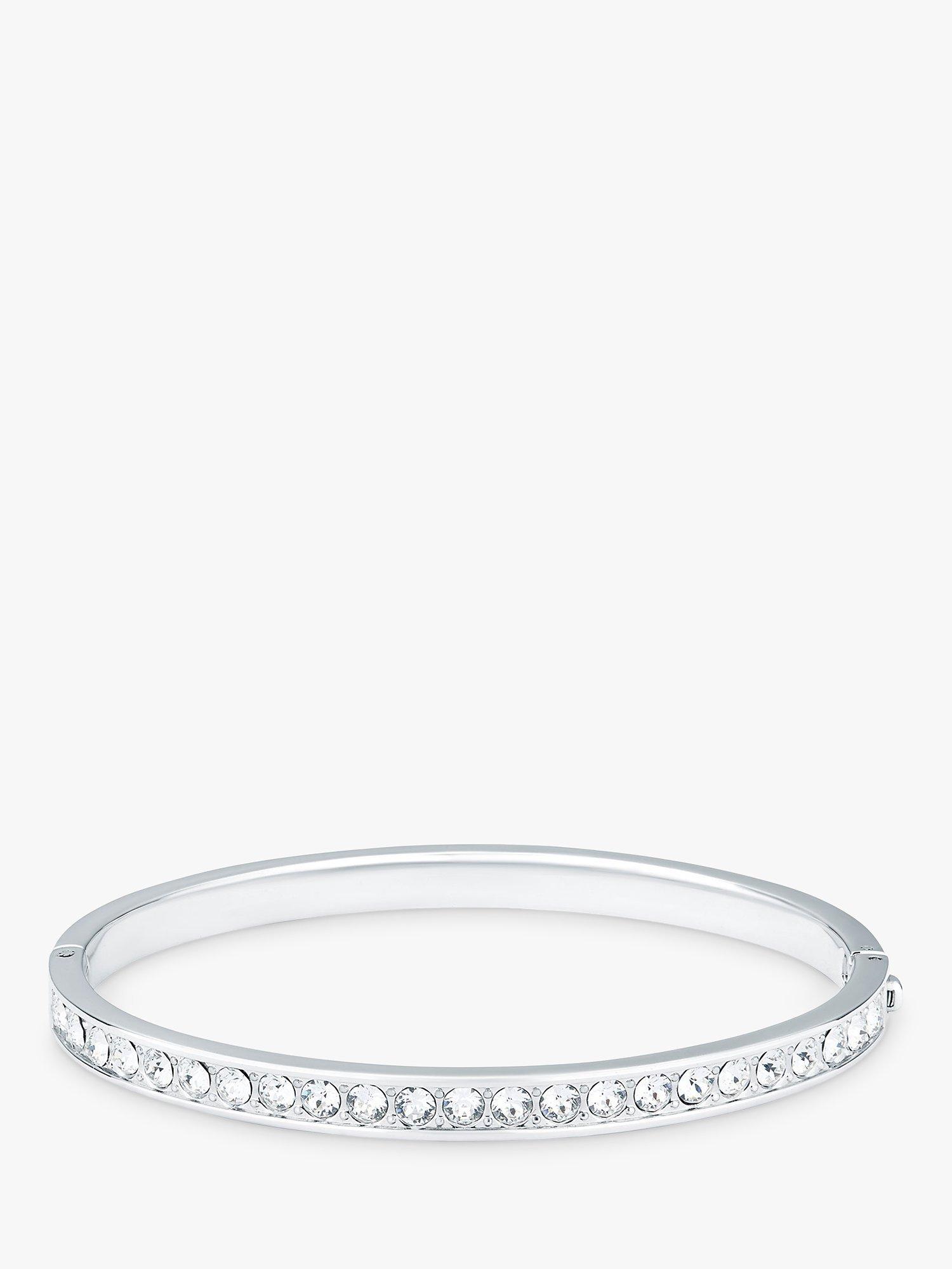 Ted Baker Clemara Hinged Crystal Bangle, Silver