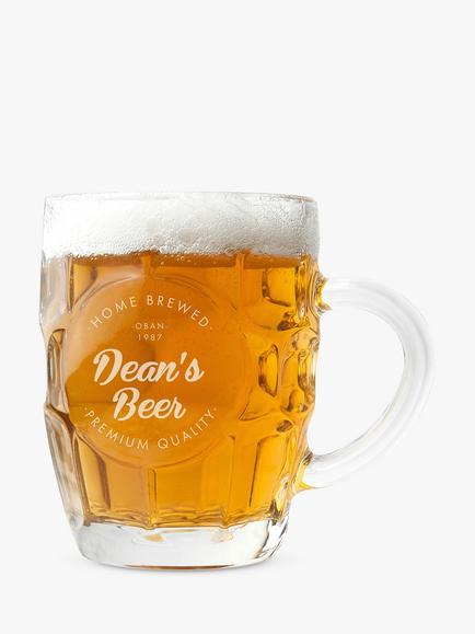 Treat Republic Personalised Home Brew Beer Glass, 568ml, Multi