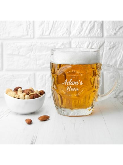 Treat Republic Personalised Home Brew Beer Glass, 568ml - view 2, Multi