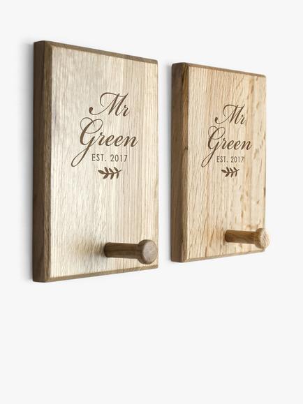 Treat Republic Personalised Couples Peg Hook, 