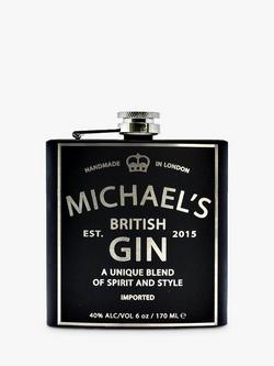 Treat Republic Personalised Vintage Gin Hip Flask, 170ml, 