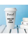Treat Republic Personalised Ceramic My Order Travel Mug, 200ml
