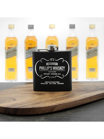 Treat Republic Personalised Vintage Whiskey Hip Flask, 170ml - view 2, 