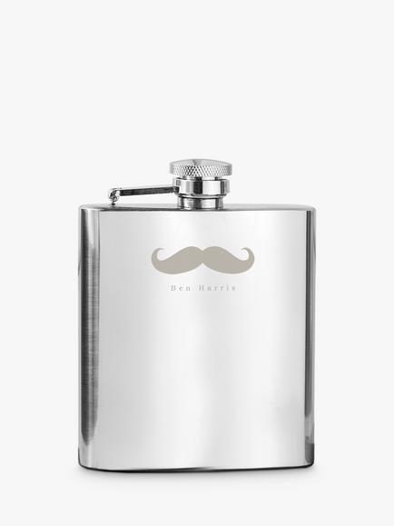 Treat Republic Personalised Stainless Steel Hip Flask, 170ml, 