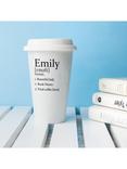 Treat Republic Personalised Name Ceramic Travel Mug, 200ml