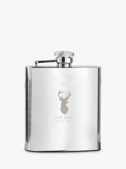 Treat Republic Personalised Stag Hip Flask, 170ml, 