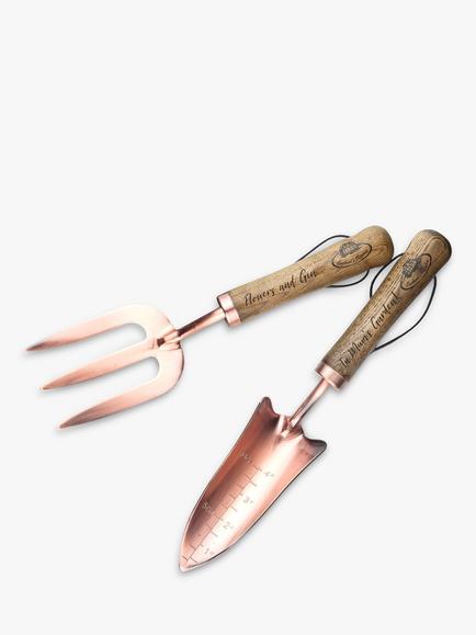 Treat Republic Personalised Copper Trowel & Fork Set, Multi