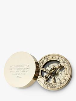 Treat Republic Personalised Brass Sundial & Compass, 