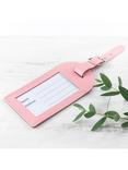 Treat Republic Personalised Leather Luggage Tag, Pink