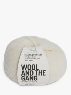 Wool And The Gang Feeling Good Aran Yarn, 50g, Ivory White