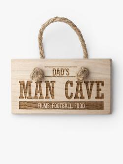 Treat Republic Personalised Man Cave Wooden Sign, 