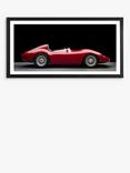 Brookpace Lascelles 'Maserati 250S Fantuzzi' Classic Car Framed Print & Mount, 51 x 101.5.cm, Red