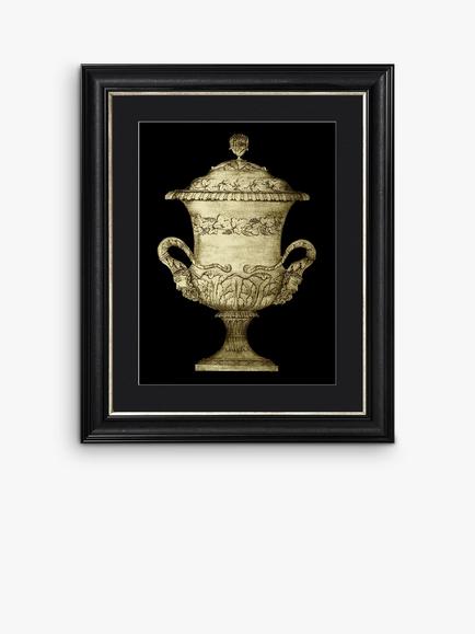 Garden Antiquities IV Framed Print & Mount, 60 x 50cm, Black, Black