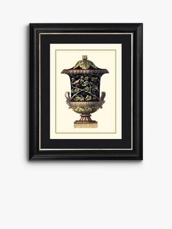 Antonio Clementino Urn II Framed Print & Mount, 60 x 50cm, Black, Black