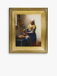 Brookpace Lascelles Johannes Vermeer 'The Milkmaid' Framed Canvas, 35 x 30cm, Yellow/Multi