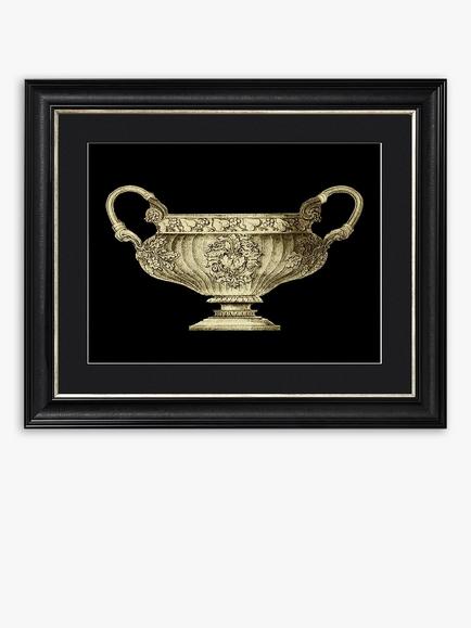 Garden Antiquities I Framed Print & Mount, 50 x 60cm, Black, Black