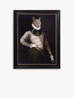 Brookpace Lascelles 'Merlin The Cat' Framed Canvas, 41 x 36.5cm, Multi, Multi