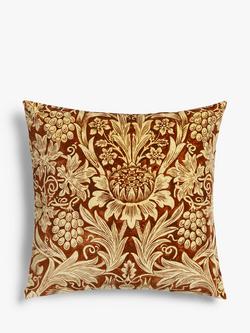 Morris & Co. Sunflower Cushion, Vellum / Saffron, Vellum / Saffron