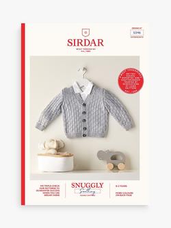 Sirdar Snuggly Soothing Baby Cardigan Knitting Pattern, 5346, 