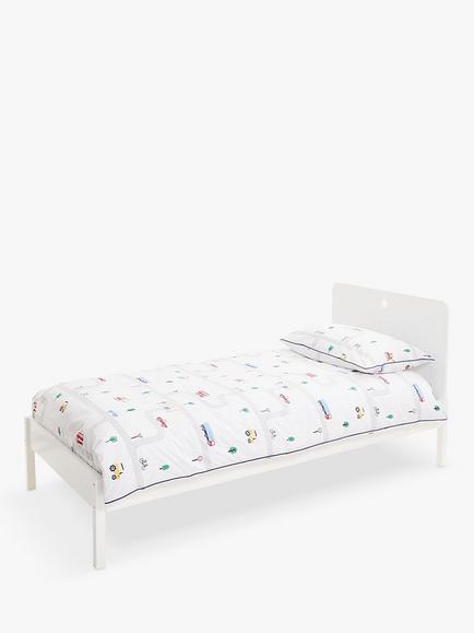 Great Little Trading Co Star Bright Child Compliant Bed Frame, Single, White, White