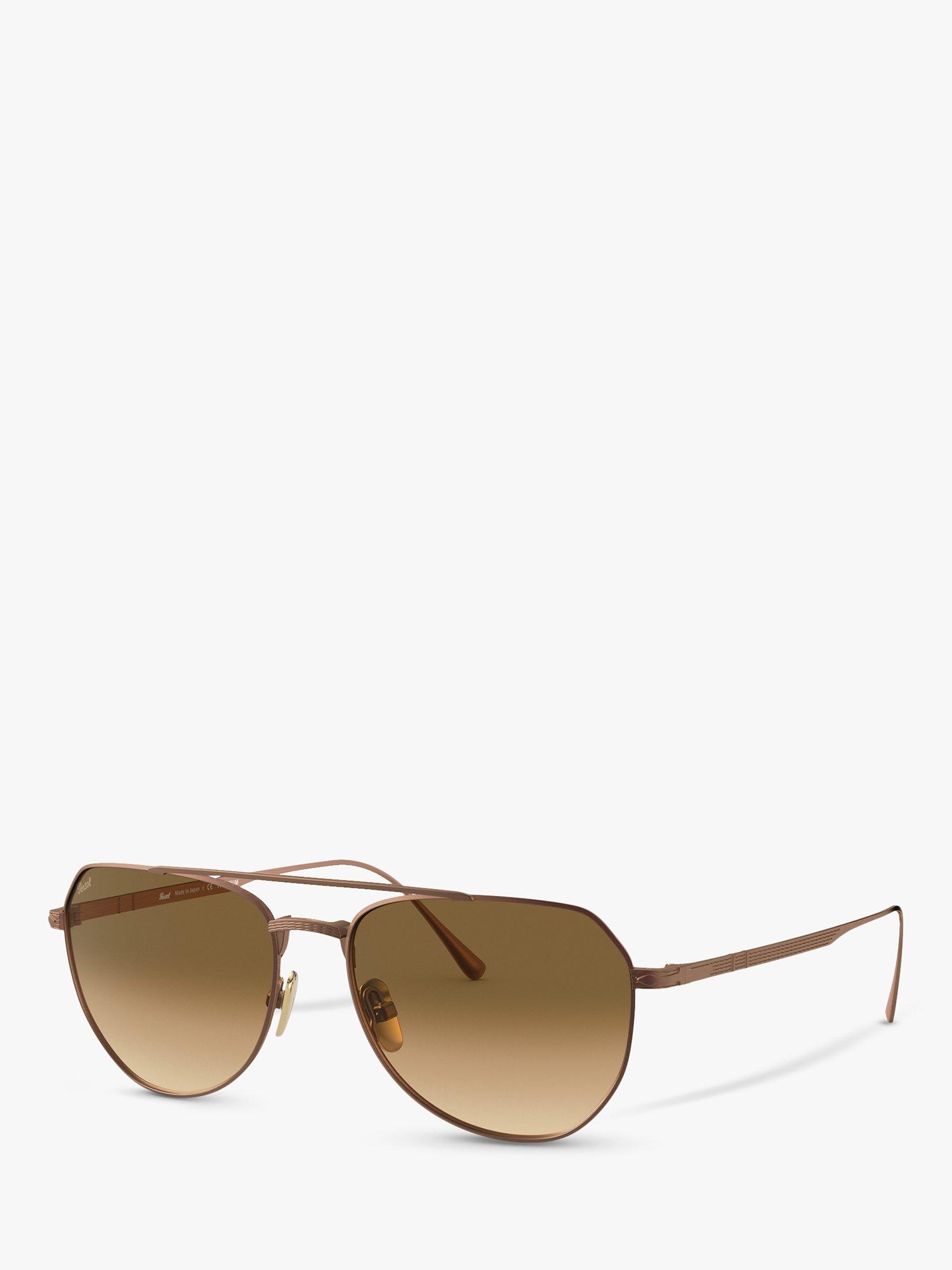 Persol PO5003ST Unisex Oval Sunglasses, Bronze/Brown Gradient