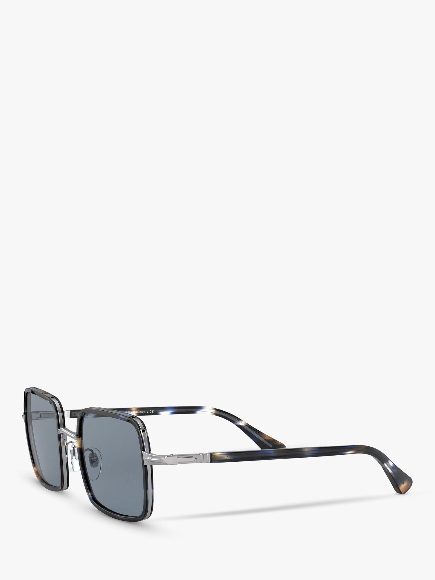 Product image 2 of 11, which shows Persol PO2475S Unisex Square Sunglasses, Striped Blue/Grey