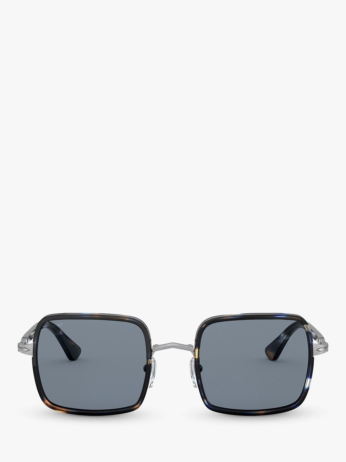 Product image 3 of 11, which shows Persol PO2475S Unisex Square Sunglasses, Striped Blue/Grey