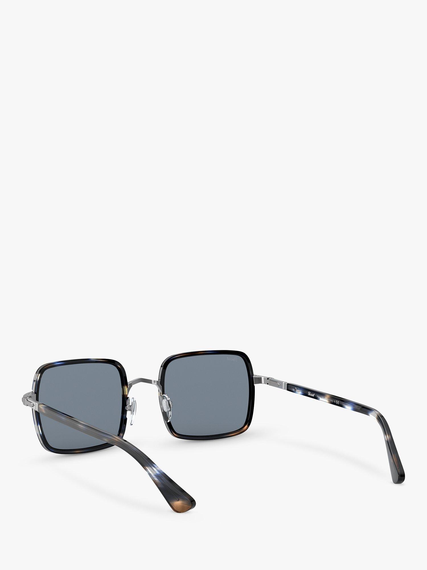 Product image 6 of 11, which shows Persol PO2475S Unisex Square Sunglasses, Striped Blue/Grey