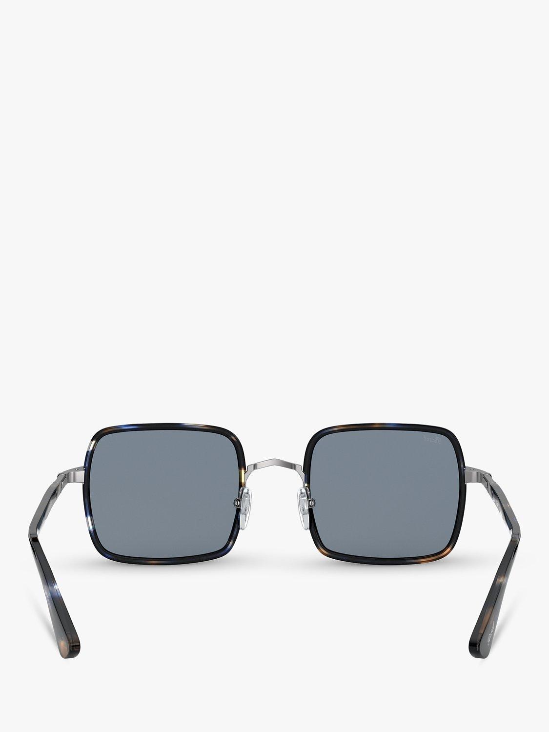 Product image 7 of 11, which shows Persol PO2475S Unisex Square Sunglasses, Striped Blue/Grey